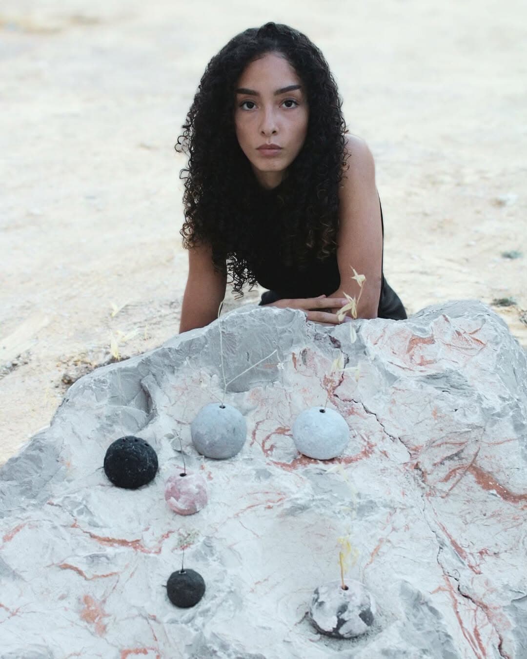 Kayla Ether in her studio