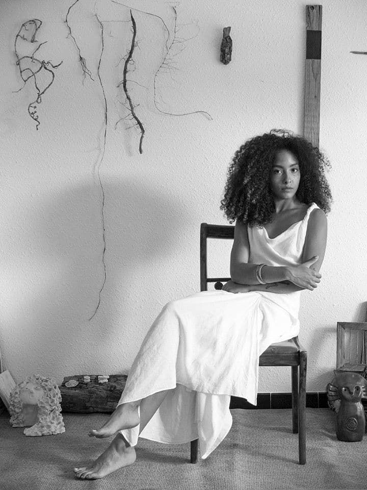 Kayla Ether in her studio